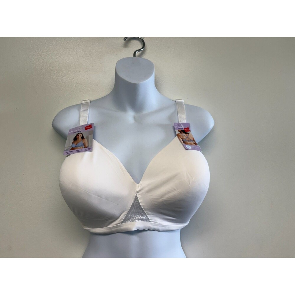 3XL Hanes G521 HB21 Oh So Light Comfort Wireless Wire Free Bra White NWT